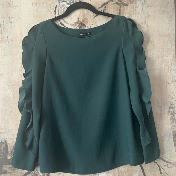 A rich green Club Monaco blouse to elevate your look. - Picture 1 of 4